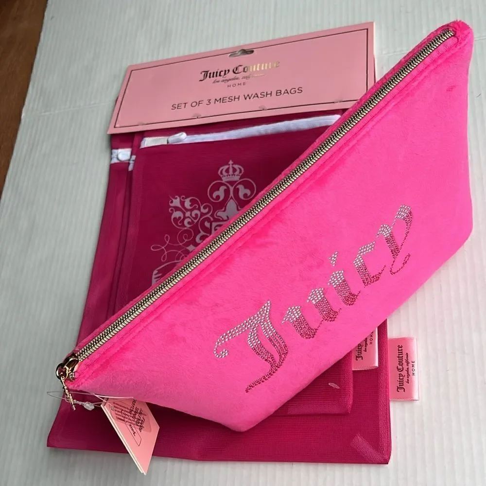 Juicy Couture Velour Cosmetic Bag and Wash Bags